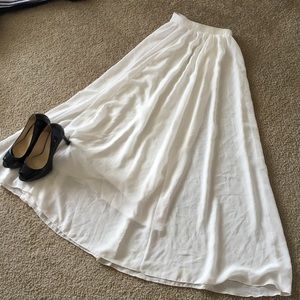 White Chiffon Full Skirt