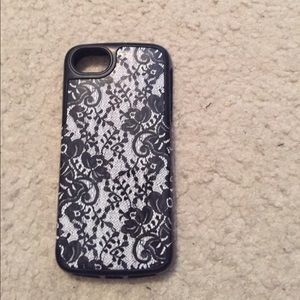 Black and white lace iPhone 5/5s case.