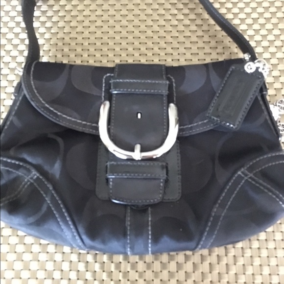 Black Coach Signature shoulder bag