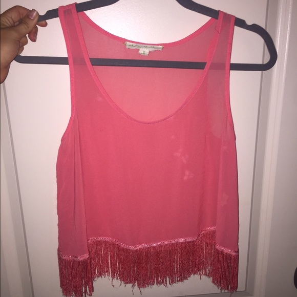 Sheer fringe top