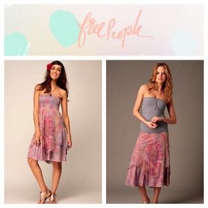 Free People Tie Dye Crochet Lace Convertible Dress