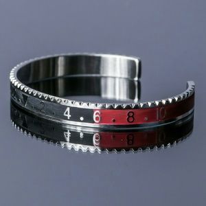 Nickel Red and Black Numbered Cuff