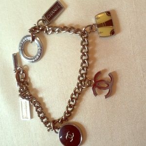Knock off silver Chanel charm bracelet