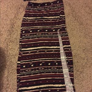 maxi skirt with slit