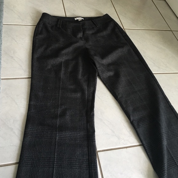 Gray plaid dress pants