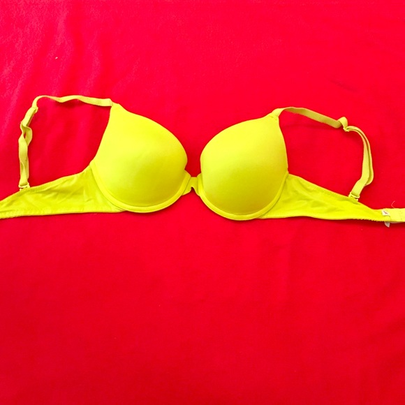 Yellow push up bra
