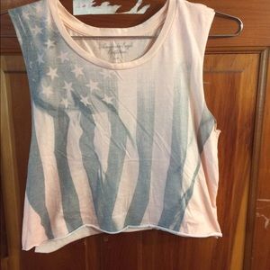 American Flag Crop Top NWOT!