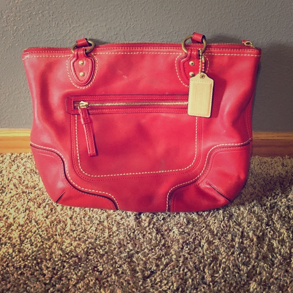 COACH Red Mini Shoulder Purse - Picture 1 of 4