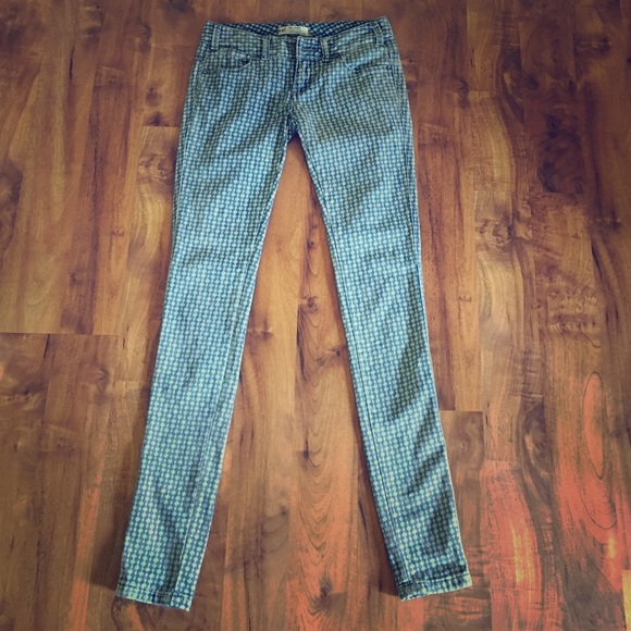 Free people patterned skinny jeans