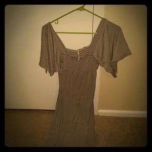 Gray flowing dress