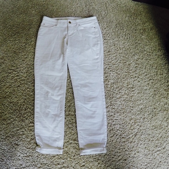 ann taylor white jeans