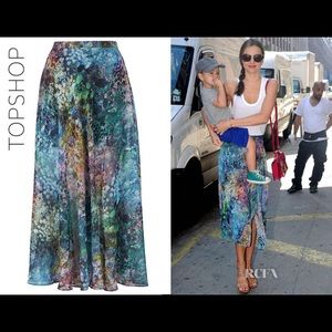 Topshop Floral Maxi Skirt
