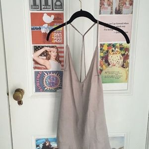 Silky low-back tank