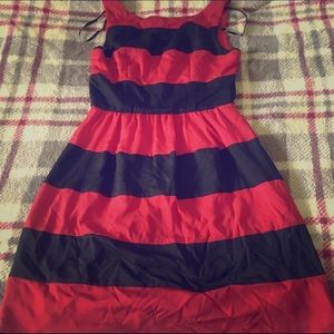 Adorable black and red striped dress!!