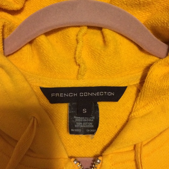 French connection yellow hoodie - Picture 3 of 3