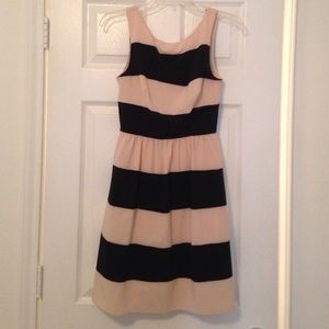 Tan and black dress