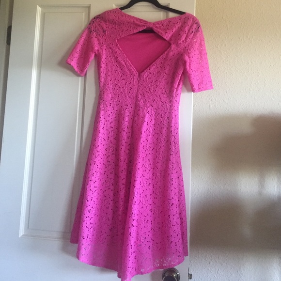 Cute hot pink Betsey Johnson dress - Picture 2 of 4