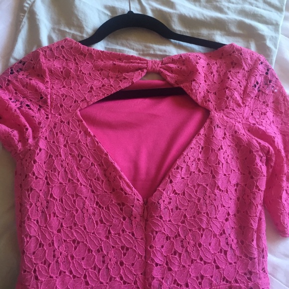 Cute hot pink Betsey Johnson dress - Picture 3 of 4