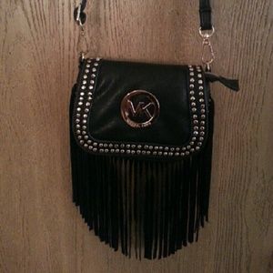 Studded fringe crosdbody