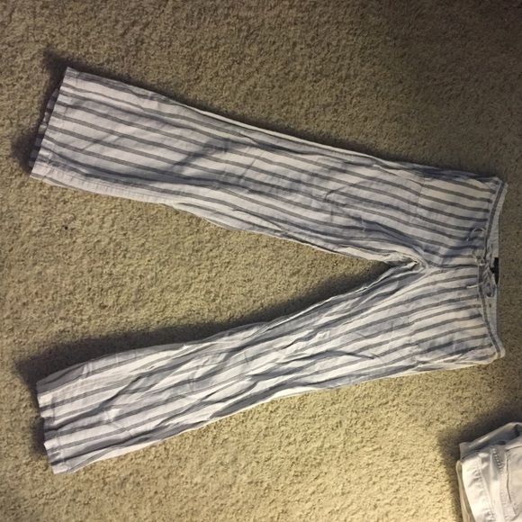 striped linen VS pants