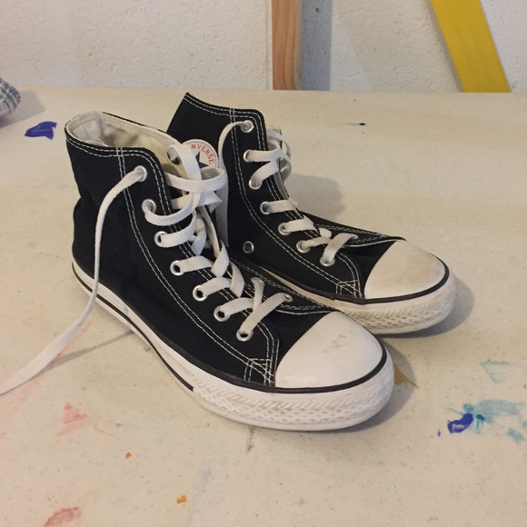 high top black converse