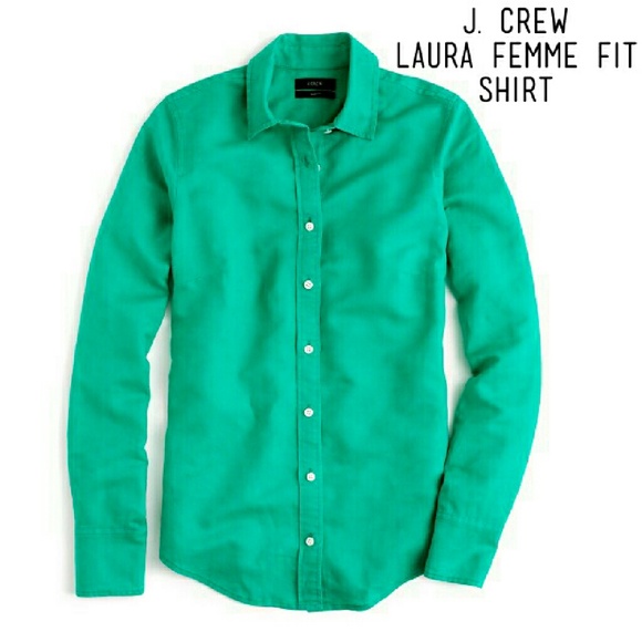 J. Crew Tops - {J.CREW} Kelly Green Button Down Shirt