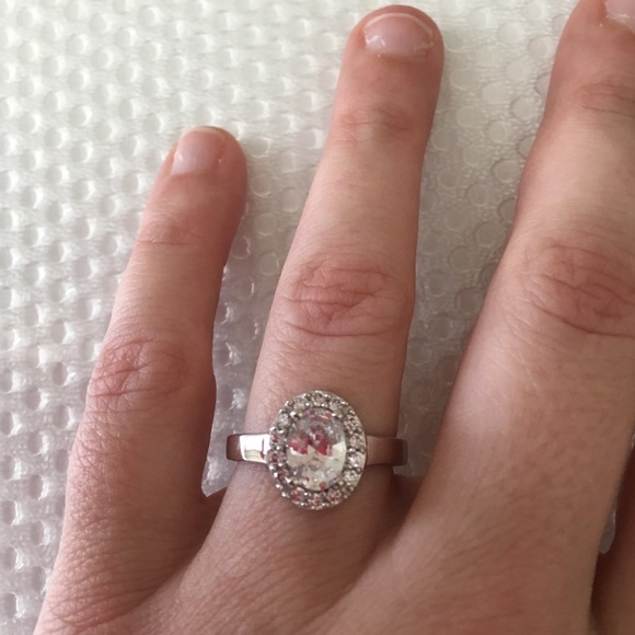 White Gold Plated Ring.