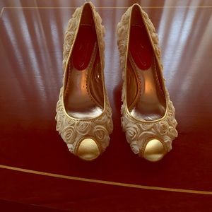 Gold Rose Petal Heel