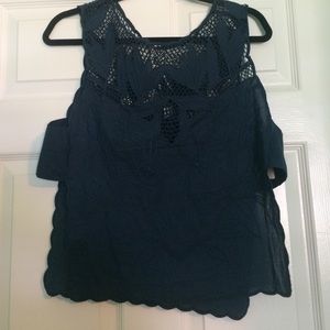 Free People crochet open sides tank