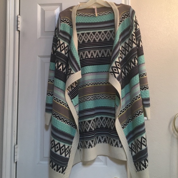 Multi colored aztec cardigan
