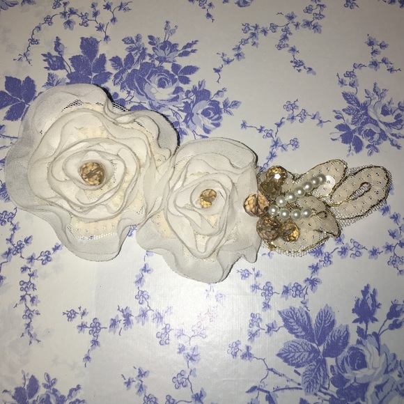 Handmade Flower beaded head piece!