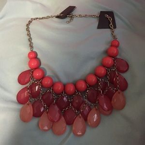 Pink statement necklace new