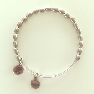 Alex & Ani (+) Energy silver beaded bracelet