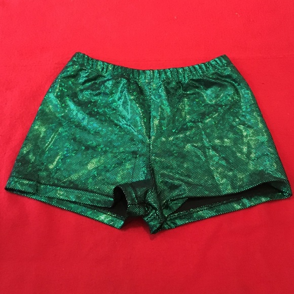 Green cheer briefs/spandex