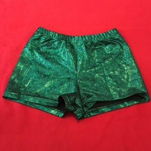 Green cheer briefs/spandex
