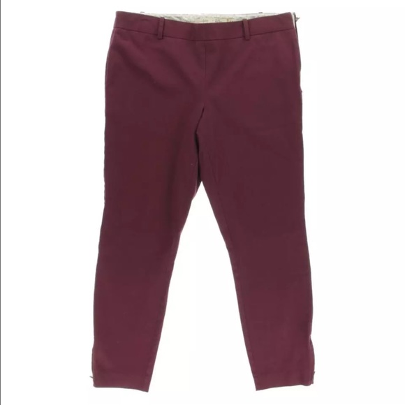 New Maison Jules slim pencil dress pants red