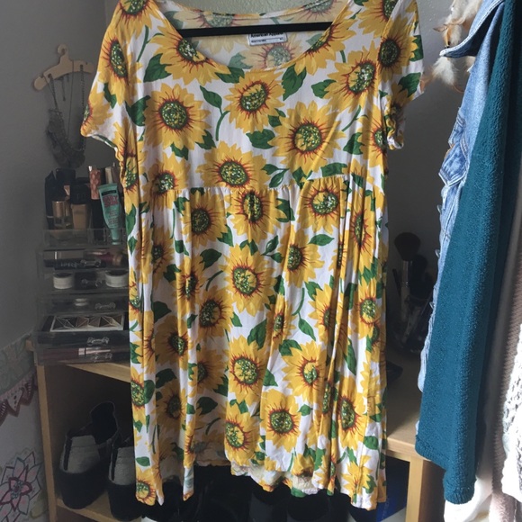 American Apparel baby doll sunflower dress