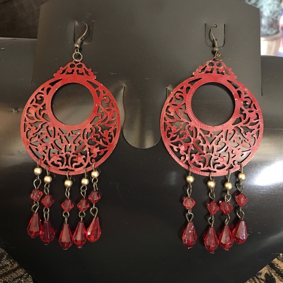 Red Fashion Earrings