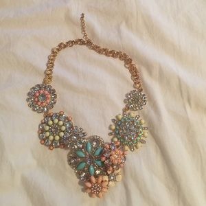 Pastel Flower Statement Necklace