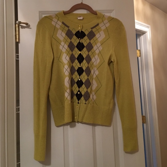 J. Crew Cashmere Argyle Sweater
