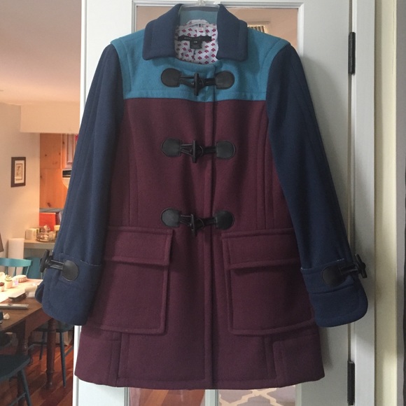 Color block Marc Jacobs toggle pea coat