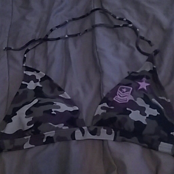 Camo swim top