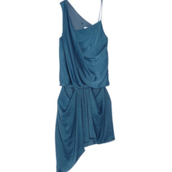 Helmut Lang teal dress