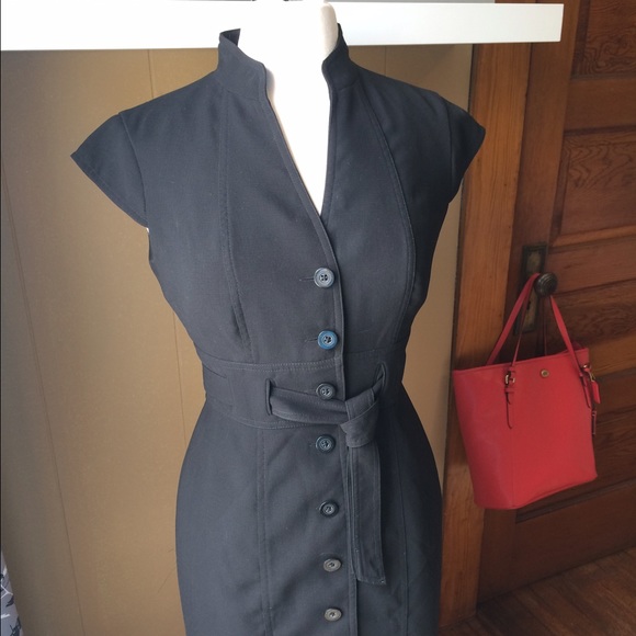Calvin Klein fitted summer bell capped dress