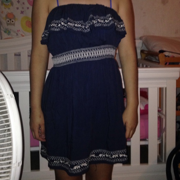 Blue & white summer dress - Picture 3 of 3