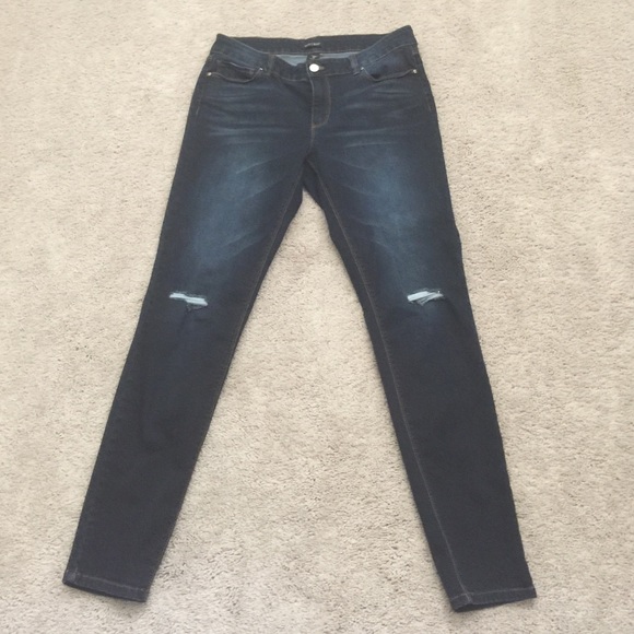 White House Black Market Ripped Knee Jeans