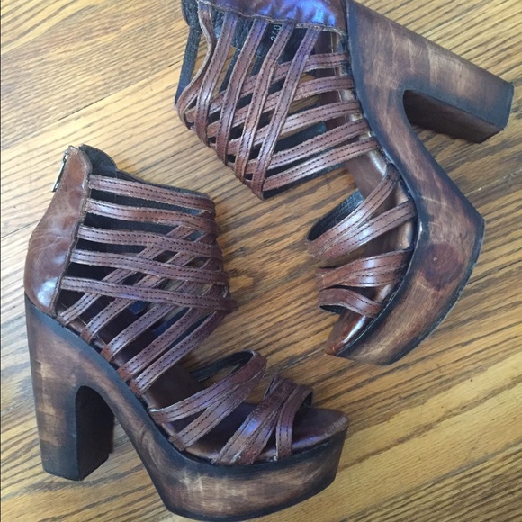 Freebird by Steven Leather boho platform sandals