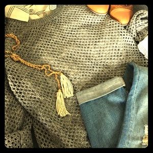 Gray Sparkly Forever 21 Sweater