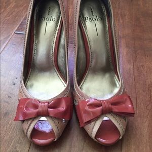 Lines Paolo bow tie heels