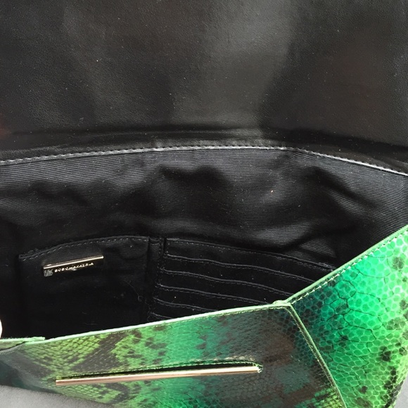 BCBG green python clutch - Picture 3 of 3